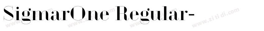SigmarOne Regular字体转换